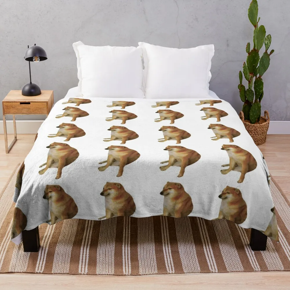 

Cheems Throw Blanket Fluffy Softs Shaggy manga Blankets
