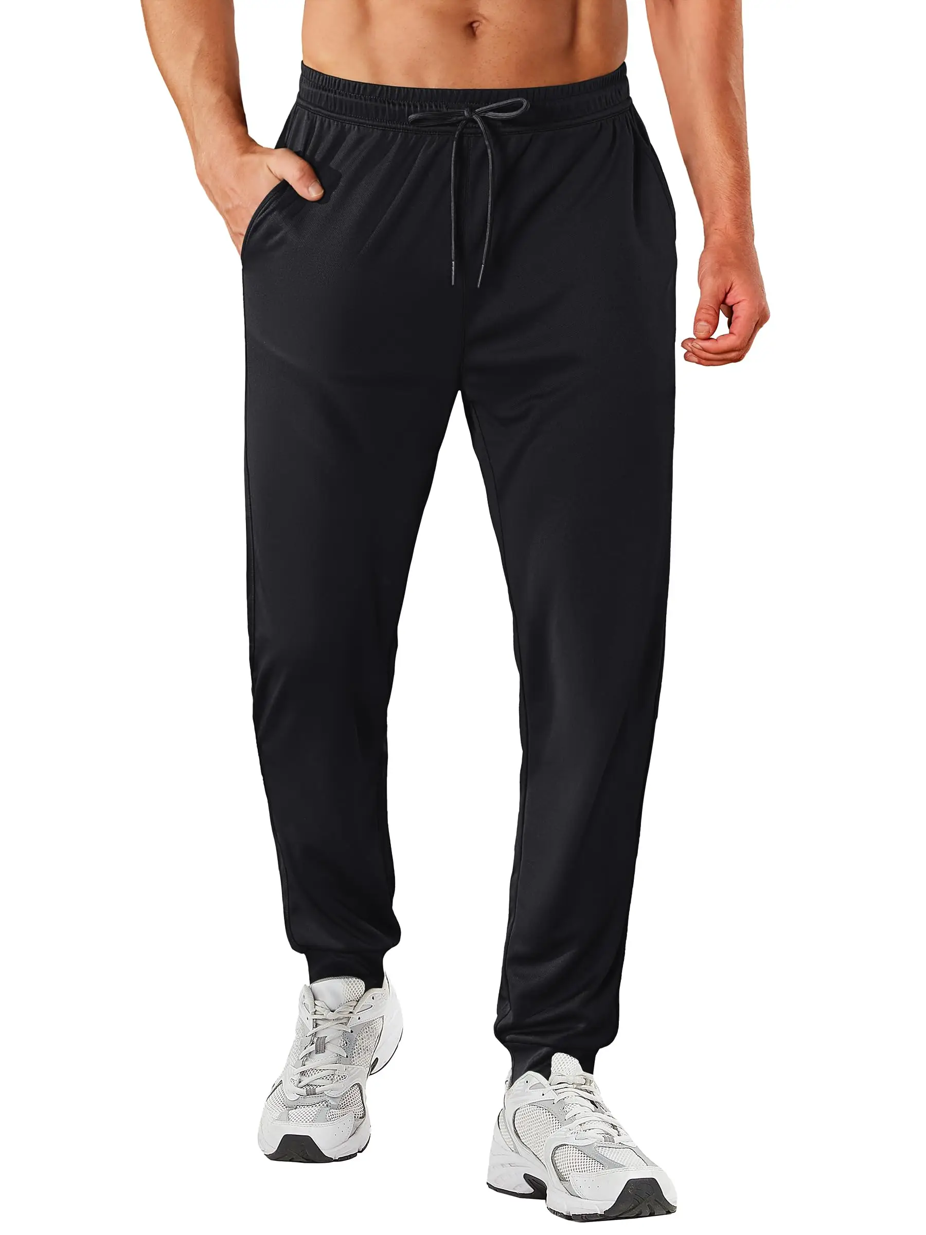 Lightweight Quick-Dry Men's Athletic Joggers with Elastic Waist for Outdoor and Gym Workouts