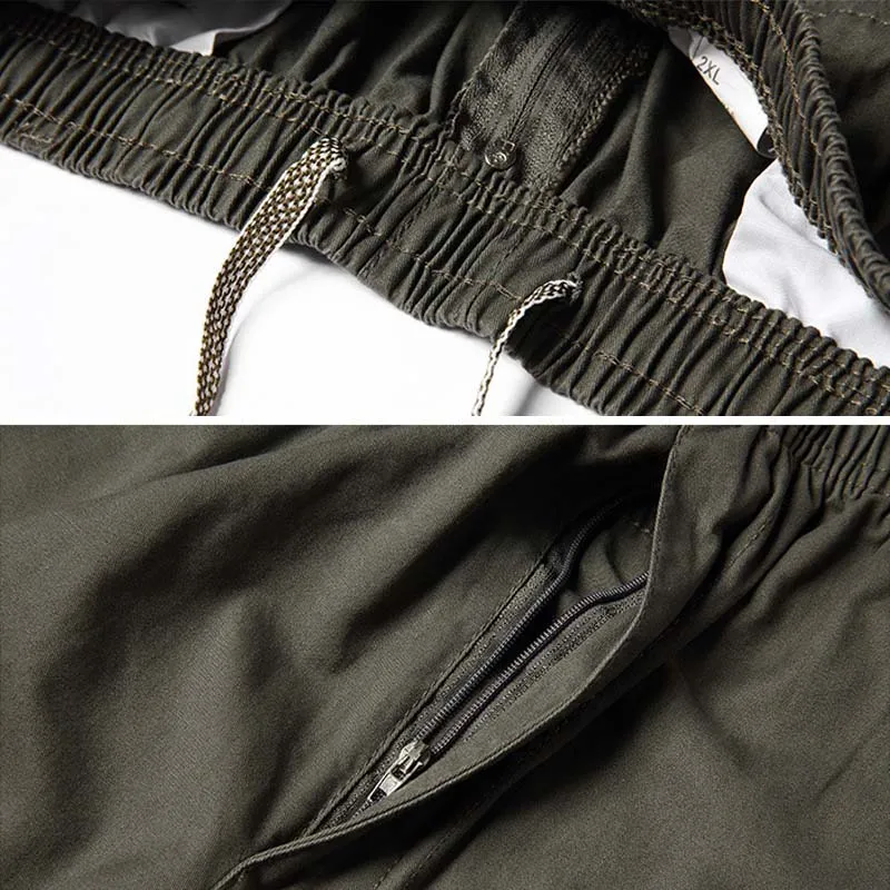 Summer Men's Casual Shorts Cotton Tooling Five-point Pants Elder Adults Loose Outerwear Hiking Fishing Trekking Hombre Bermuda