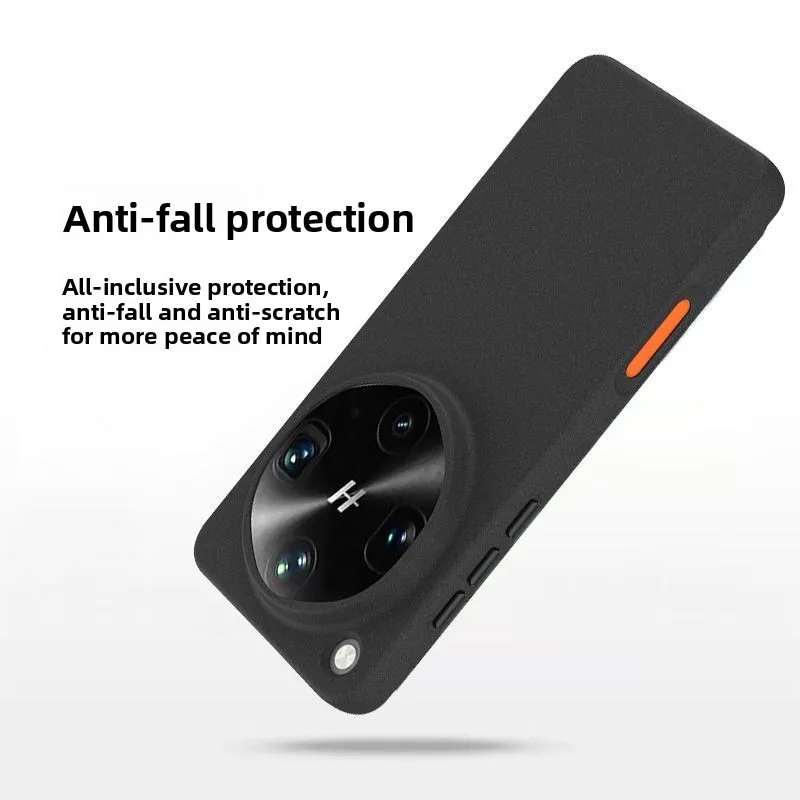 Rock Sand Texture Frosted Acrylic Shockproof Case with Built-in Magnetic Cover