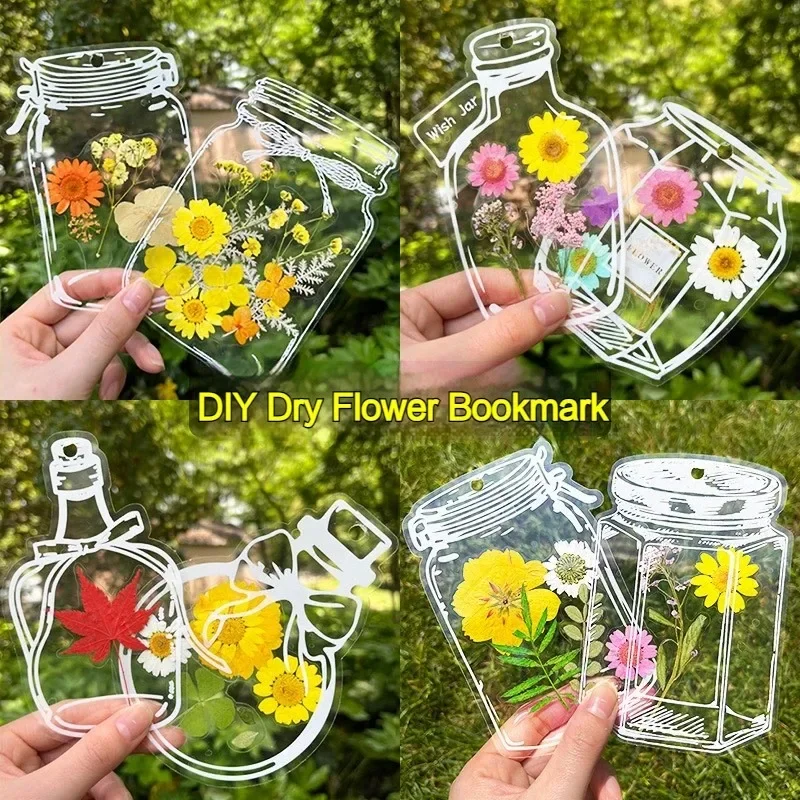 Diy Transparent Dried Flower Bookmarks Students Handmade Stationery 20-100pcs