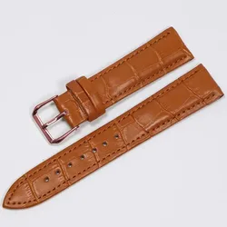 Premium Genuine Leather Watch Band - High - Quality Brown Strap - 20mm (Light brown RG)