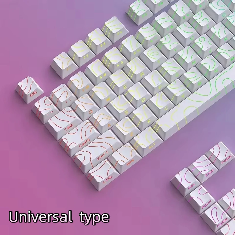 Translucent 97 Keys Mechanical Keyboard Keycaps Set