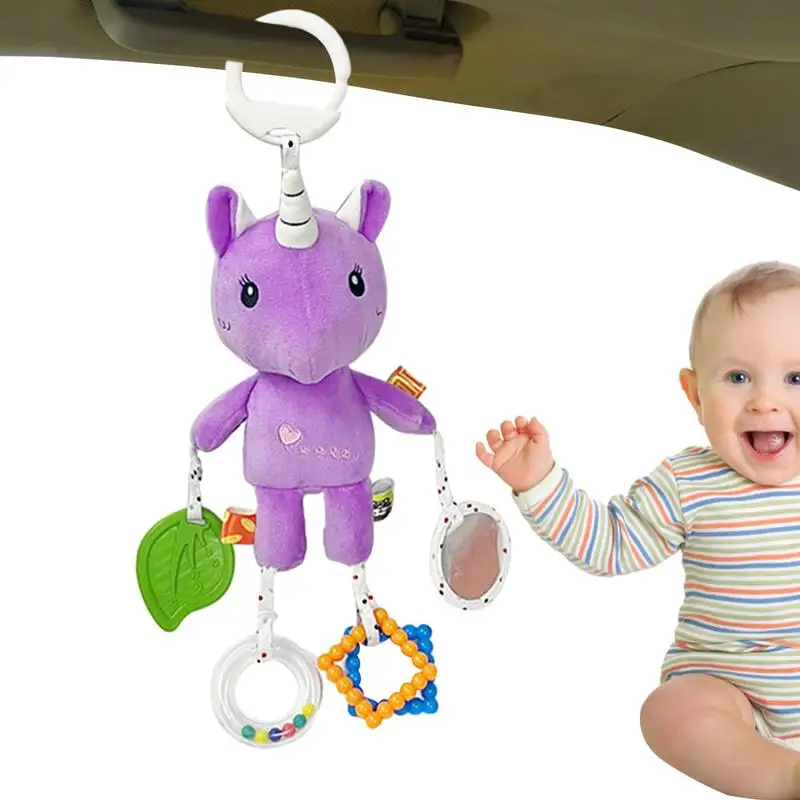 

Babies Car Seat Toy Rattle Teething Toy Soft Animal Plush Grab And Spin Montessori Preschool Learning Toys Plush Car Seat Toy