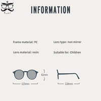 Fashion Kids Anti-blue Light Glasses Vintage Round Frame Boys Girls Computer Glasses Protection Eyeglasses Plain Glasses 2