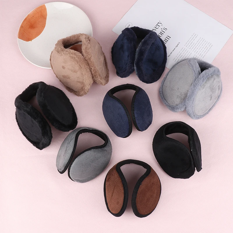 Thermal Soft Plush Earmuffs Man Winter Thicken Ear Warmer Outdoor Sports Windproof Coldproof Ear Cover 1pc