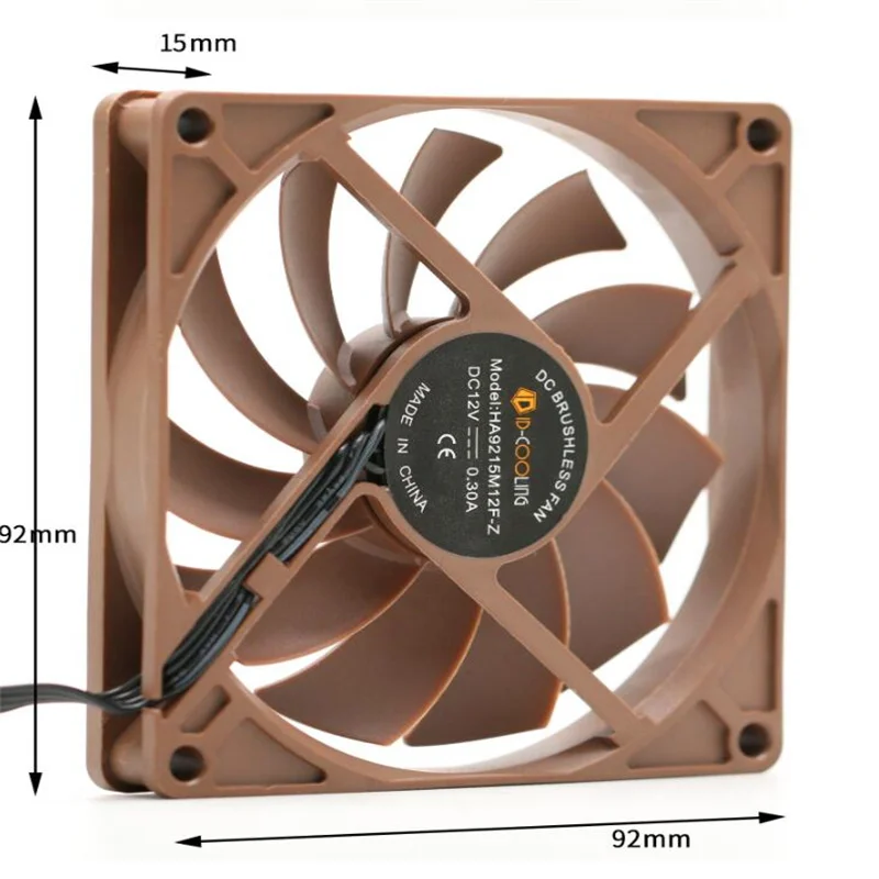 

ID-COOLNG HA9215M12F-Z 12V 92*92*15 0.30A four-wire CPU cooling computer 9cm fan