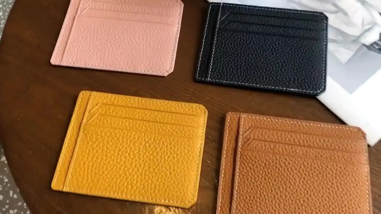 Portafoglio Donna In Pelle PU Con Iniziali Personalizzate – Stampa Oro, Ultrasottile, 6 Scomparti, Porta Carte Minimale