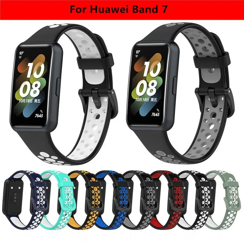 

Wacthband For Huawei Band 7 Official Silicone Replacement Sport Bracelet For Huawei Band 7 Pro Smart Watch Correa