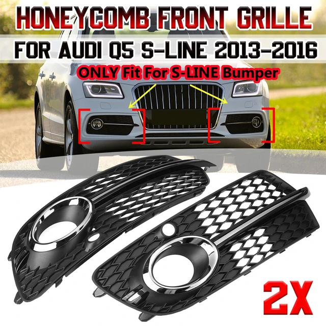 Paar Auto Nebels chein werfer Kühlergrill Abdeckung für Audi Q5 S-Line  Sport 2013-2017 Waben Nebels chein werfer Grill 8 r0807681s, 8 r0807682n