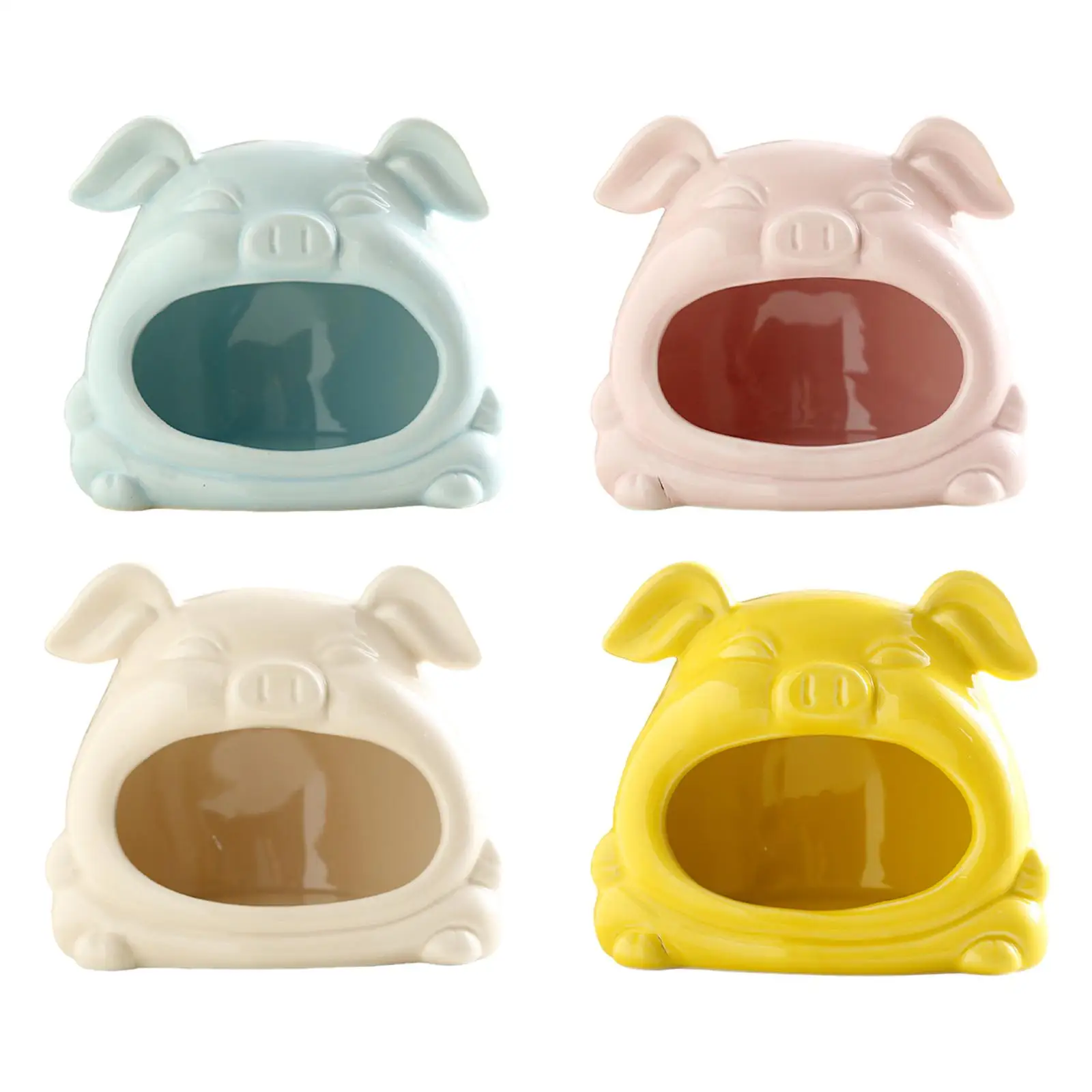 Ceramic Hamster Habitat Hideout Cartoon Outdoor Hamster House Pet Bed for Gerbils Hedgehog Lemmings Other Small Pet Squirrel
