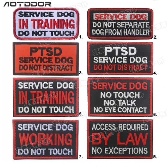 Vest Patches: Service Dog, Therapy, ESA Support Dog, PTSD, ALL ACCESS  CANINE