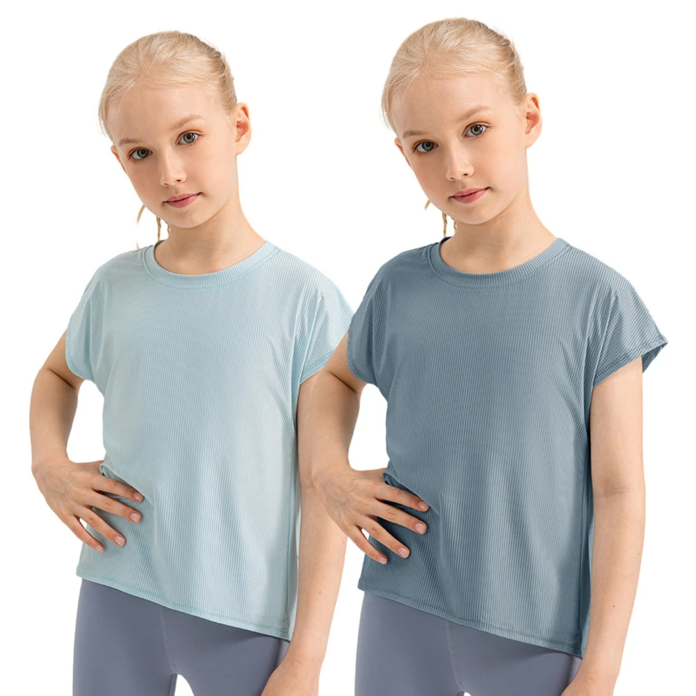 

Dry Fit Apparel Tech Tshirts Quick Dry Trendy Performance Tshirts Short Sleeve Girls Sports Top Sports Activewear for Kids Teens