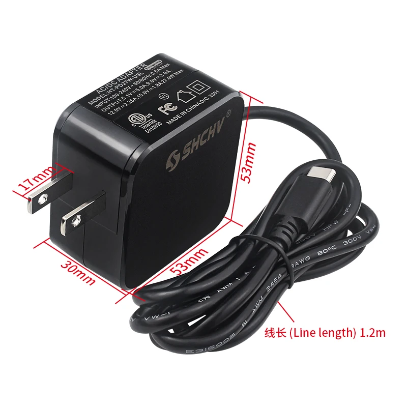 Raspberry Pi 5 Power Supply PD 27W 5.1V 5A USB Type-C Power Adapter EU US UK Plug for RPI 5 Pi5