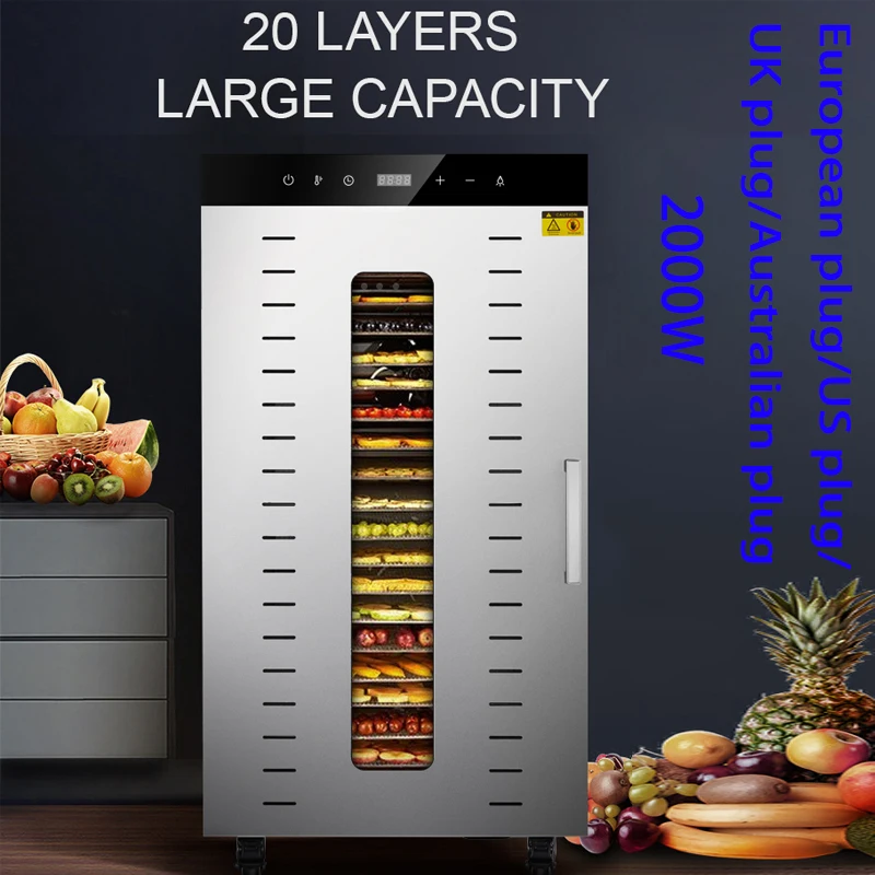 10 Tray 304 Stainless Steel Food Dehydrator Fruits Vegetables Meat Drying  Machine Pet Food Dryer Dehydrating Food Dryer 1pc - AliExpress