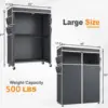 Heavy Duty Clothes Rack with Cover, 81" H Clothing Racks for Hanging Clothes with Wheels & Adjustable Feets (Black) 4