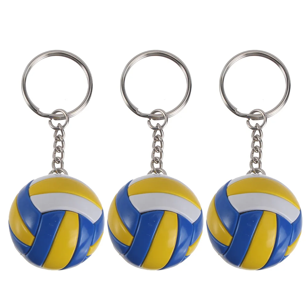 

3Pcs Volleyball Keychain Multi-function KeyChains Decorative Volleyball Keychains Portable Beach Ball Sport souvenirs prize Gift