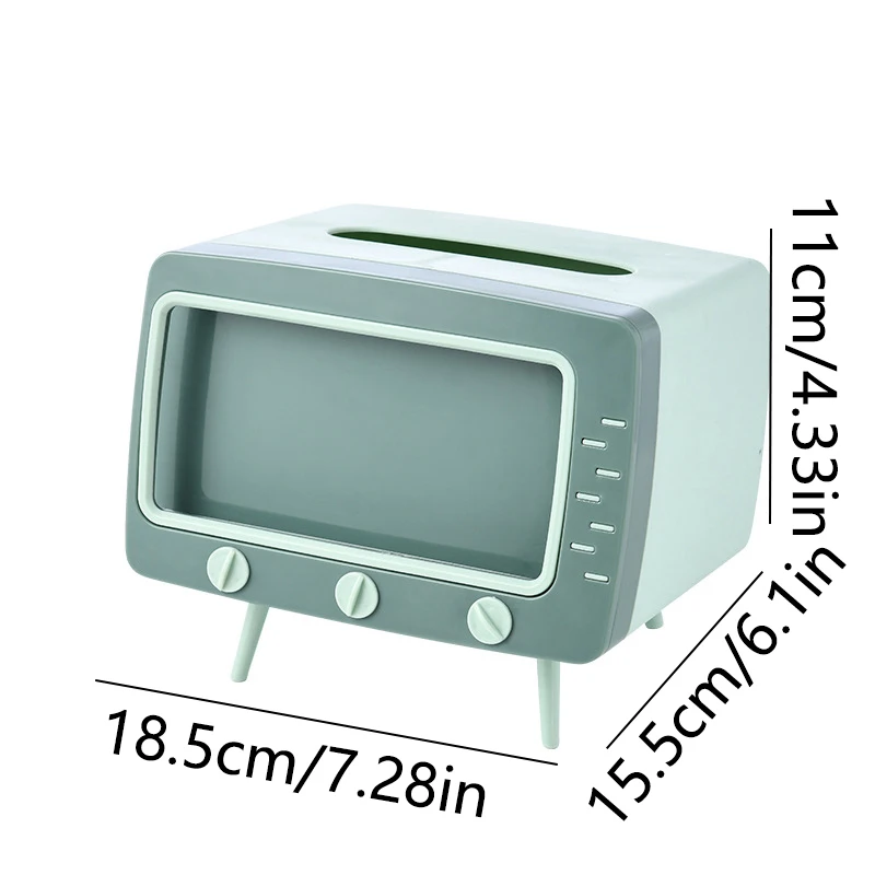 Cute Portable Tissue Box Holder Square for Home Desktop Decor Tv Tissue Box Pink Phone Holder  Organizer 4