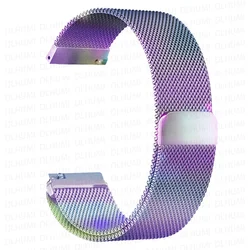 Milanese Loop Metal Magnetic Bracelet Strap - Universal Fit for 20MM (Colorful)
