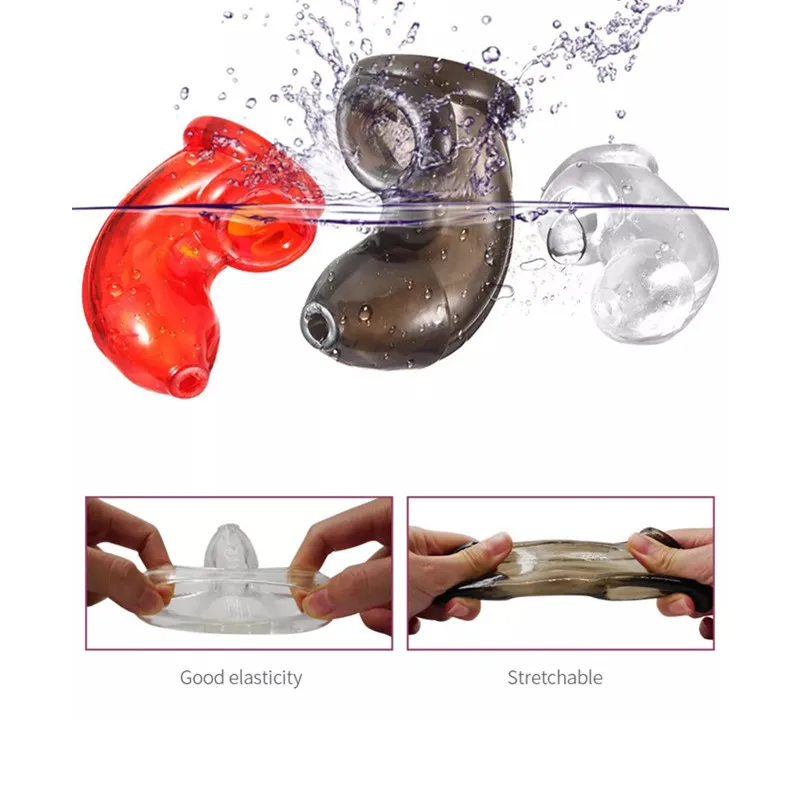 Male Chastity Cage Cock Ring Ball Stretcher Cock Sleeve Penis Delay Ejaculation penis chastity cage chastity lock sex toy chastity cage accessory penis cock ring