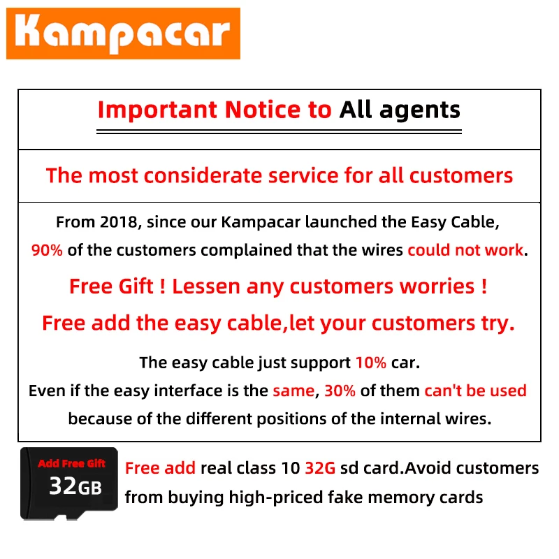 Kampacar AD01-F  ķ ڵ ī޶ , ƿ A3 8P 8V A4 B7 A5 B8 A6 C6 A1 A7 A8 TT RS Q2 Q3 Q5 Q7 Q8  DVR, 4K 2160P For