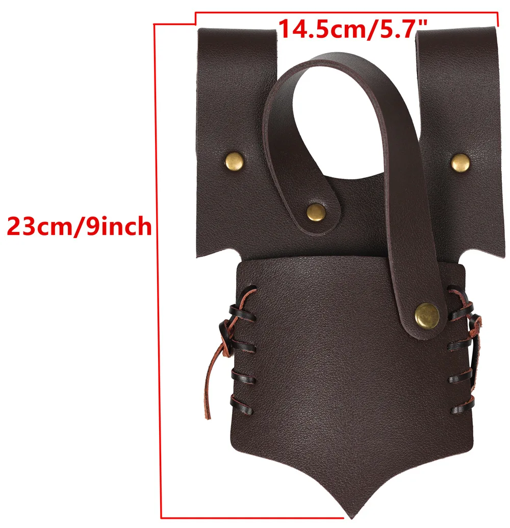 Medieval Retro Sword Frog Cover Adjustable PU Leather Sleeve Outdoor Double Scabbard Straps