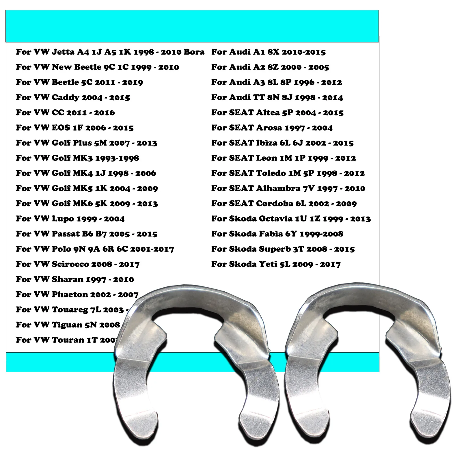 Gearshift Cable Retaining Lock 2PCS Washer Clip For Audi VW SEAT Skoda Gear Shifter Selector Linkage Cables