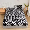 Simple Style Bedsheet Breathable Bed Cover Fitted Sheet with Elastic Band Mattress Protector Home Bed Linen (No Pillowcase) 1