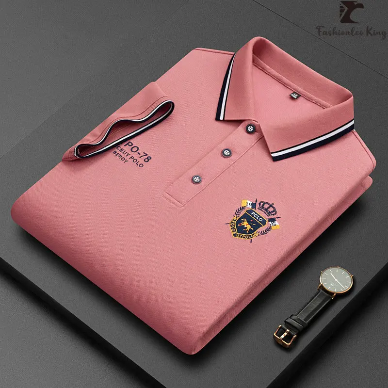 Men's Pure Cotton Polo Shirt Summer Business Casual Breathable polo shirt