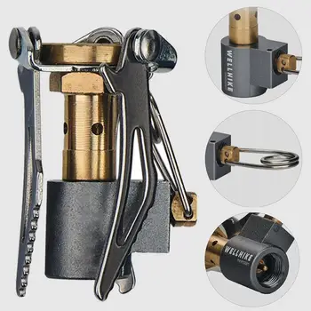 Small Camp Stove Foldable Camping Backpacking Stove Portable Stove Camping Backpacking Stove Camp Cooking Gear Outdoor Cookware 2