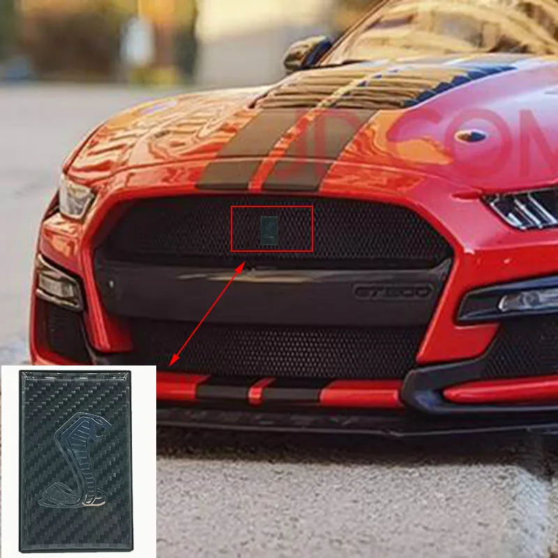 Fibra Di Carbonio Gt 5.0 Coyote Logo Badge Sticker Pony Horse Super Snake Cobra Shelby Gt350 Gt500 Emblem Decal