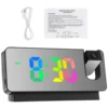 Electronic Digital Projection Alarm Clock Projector Clocks Ceiling Plastic Night 5