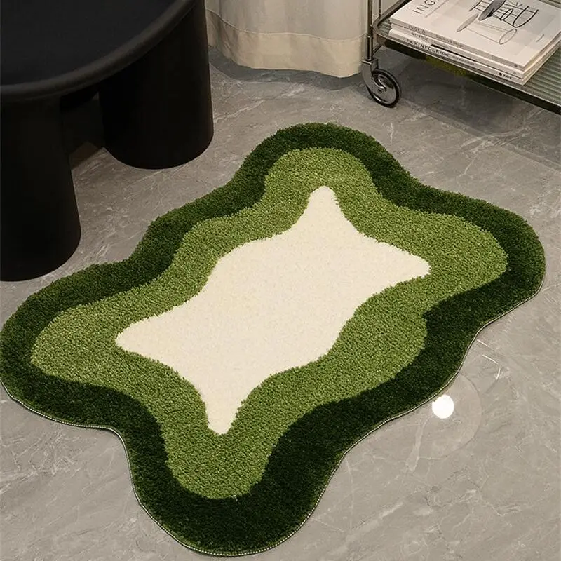 

Gradient Color Tufting Rugs Soft Plush Thickened Fluffy Carpets Room Floor Mats Decoration Anti-slip Absorbent Bath Toilet Mats