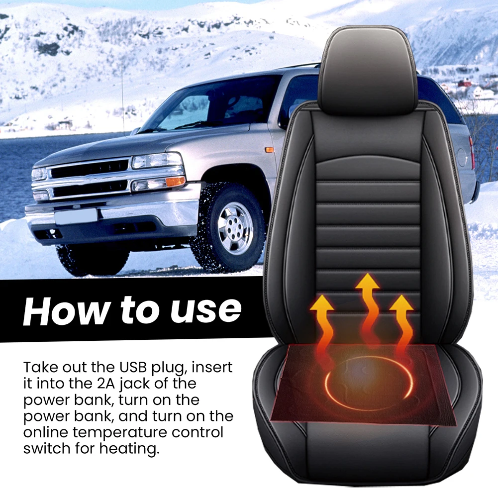 

1pc 3.7-12V USB Car Clothes Cycling Heater Inner Seat Heating Windshield Defroster Winter Warmth De-icing Heating Pad Heater