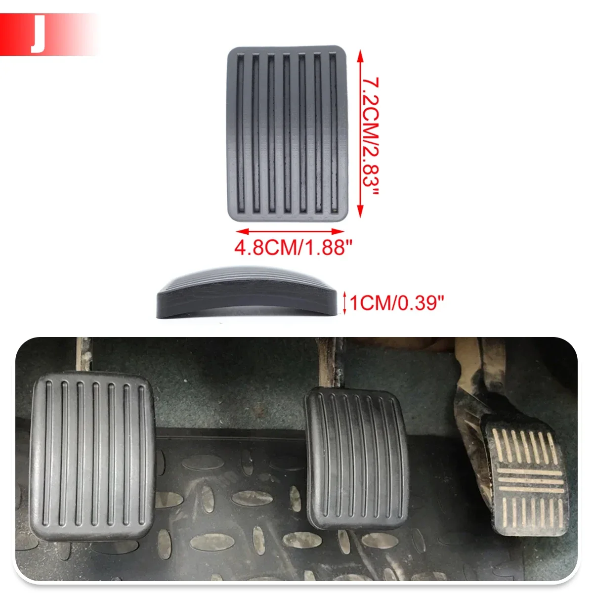CCYKXA Couvre-pédale D'embrayage Pour Voiture, Couvre-pédale De Frein En Caoutchouc Antidérapant