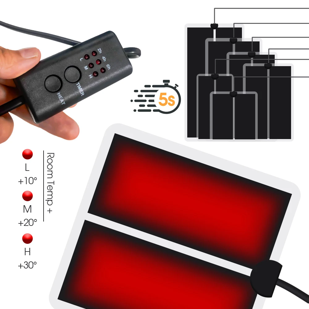 5-45W Adjustable Temperature Controller Heating Pad for Home Garden Plants Seed Germinate Warmer Farm Reptile Aquarium Heat Mat