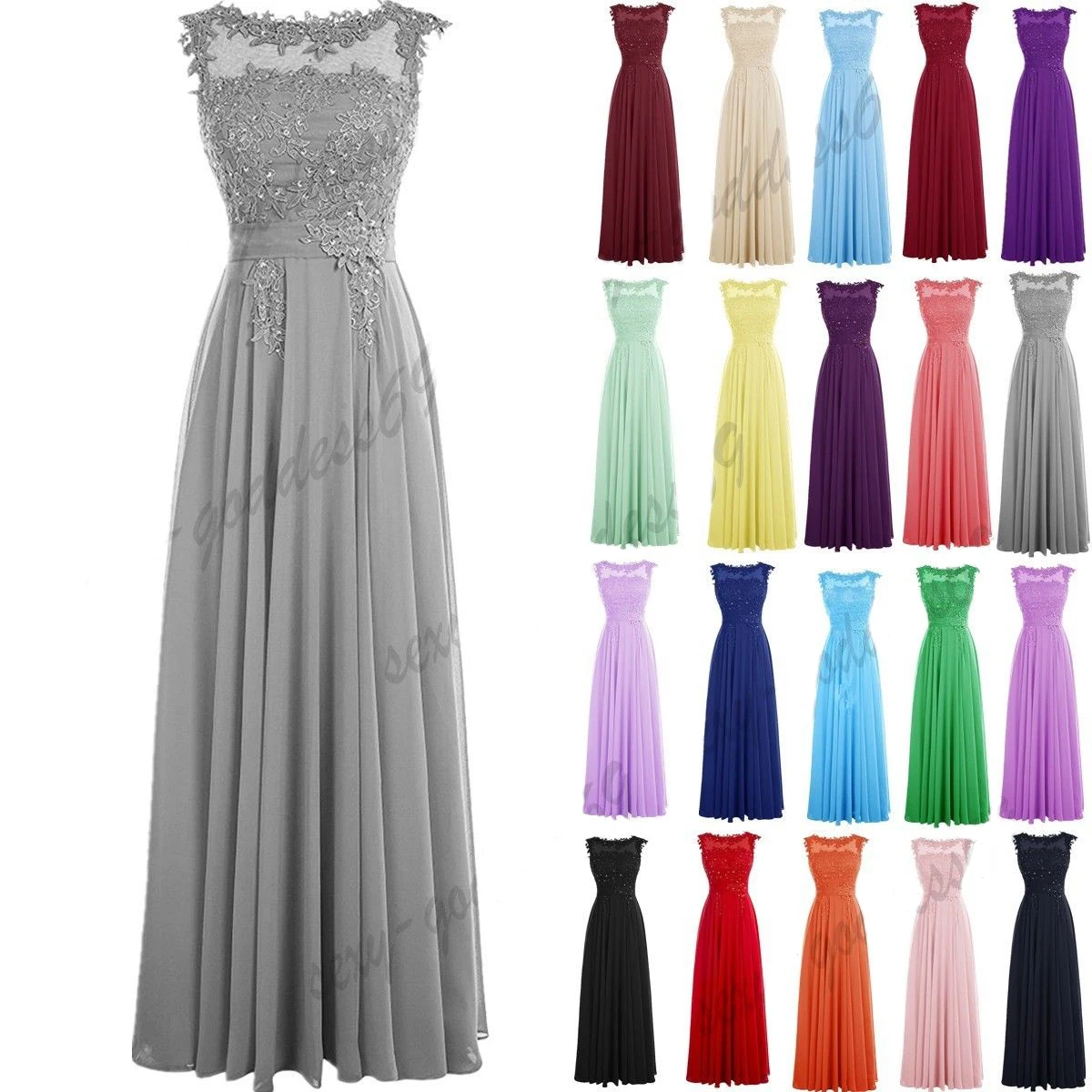 A Line Chiffon Elegant Off Shoulder Cheap Beading Applique Bridesmaid Dresses Wedding Party Evening Formal Prom Lace Up Back