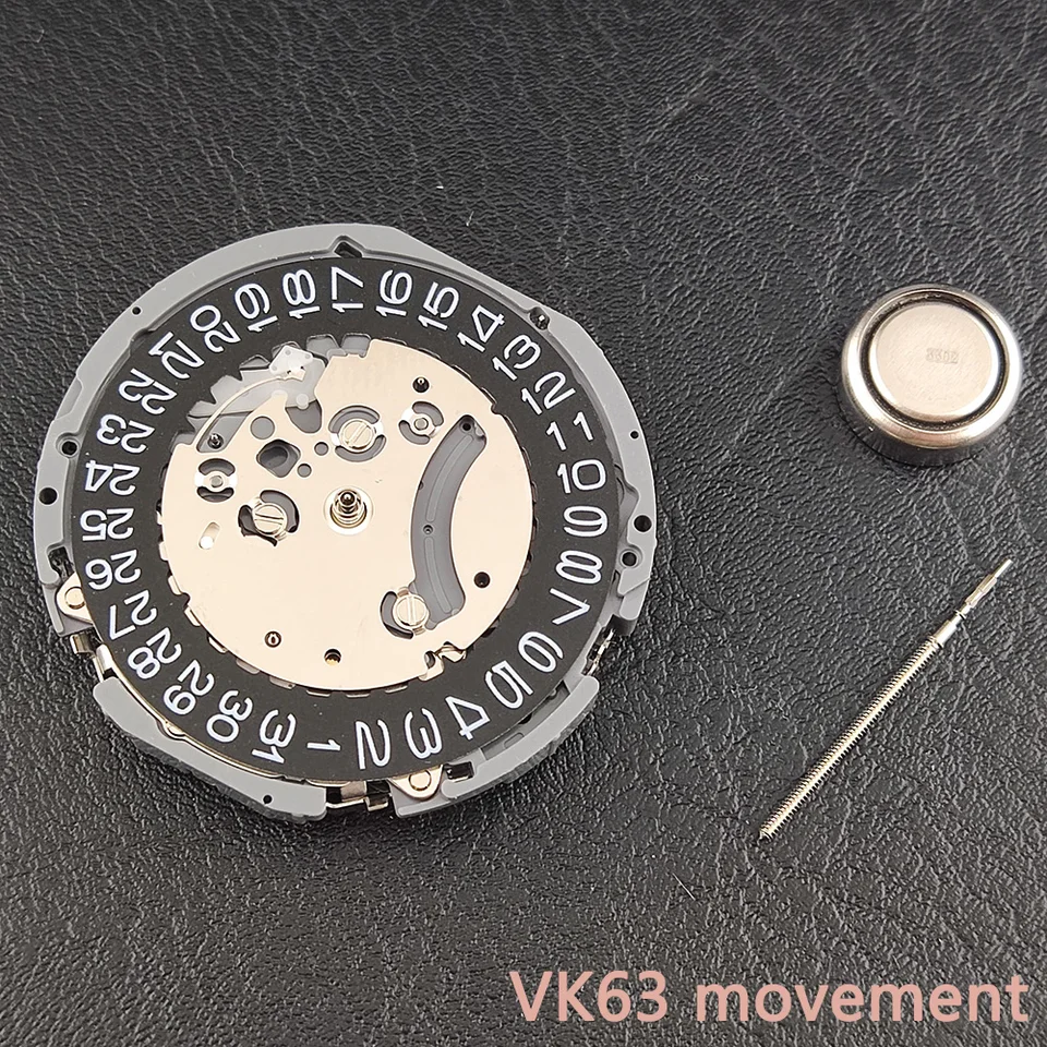 Japanese VK63 quartz watch movement date 3 o'clock timing code
