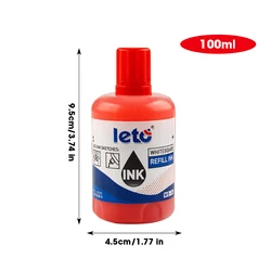 Assorted Colors Whiteboard Marker Ink Refill Set - Pack of Red, Blue, Black, and Green (100ml) (Red)