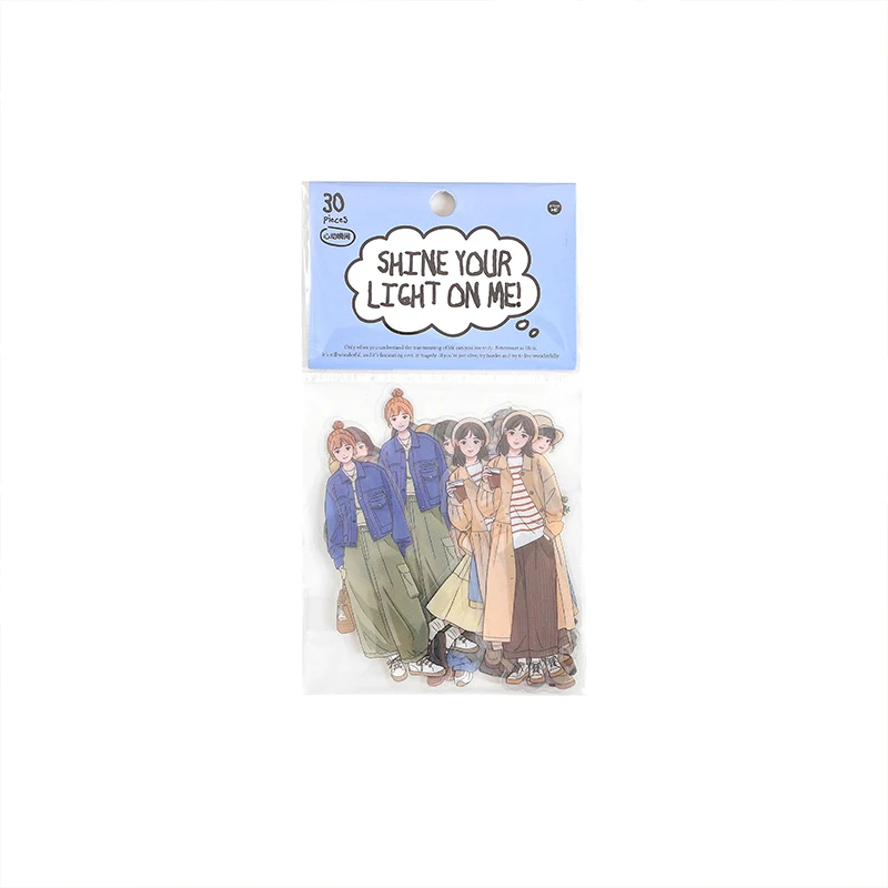 레트로 빈티지 사계절 당신과 함께 일기 애완 동물 스티커 가방 스크랩북 장식 재료 종이 팩 도매