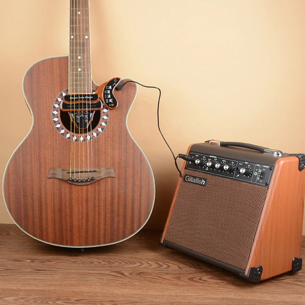 K380NAcousticGuitarResonancePickupSoundHoleSpeakerReverbDelay