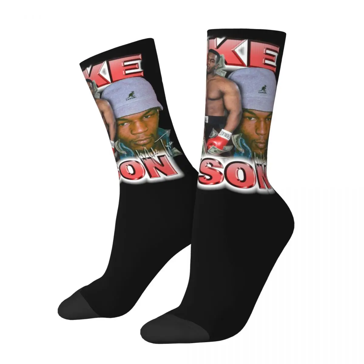 

Mike Tyson Iron Tyson Bootleg Merch Crew Socks Cozy Retro Boxer Graphic Crew Socks Soft for Women Men Best Gift Idea