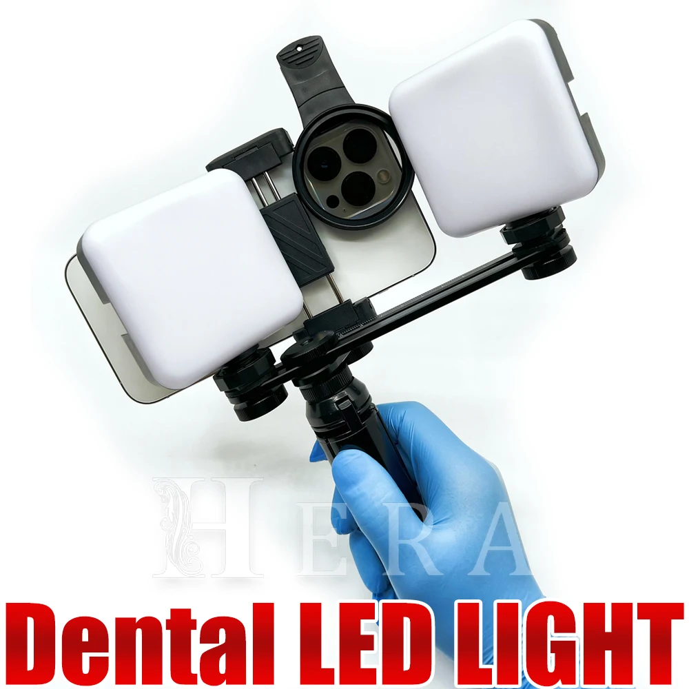 Luz De Flash Dental - Lámpara De Relleno Para Fotos Orales, 5 Niveles De Brillo, Hasta 32000 Lx