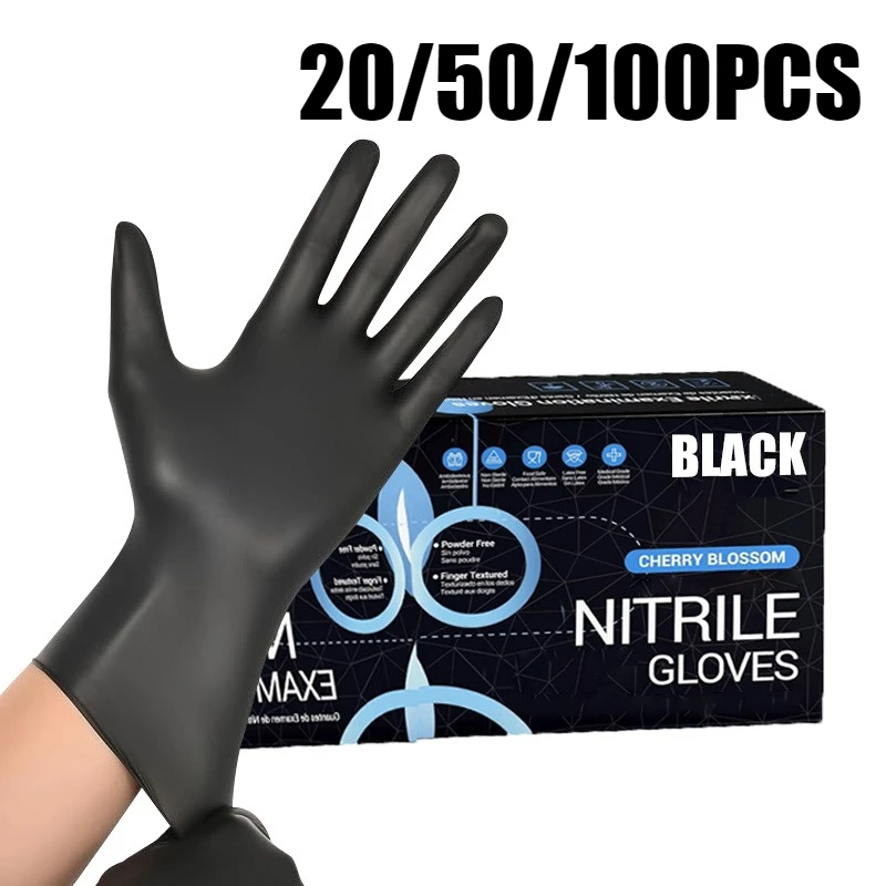 Disposable Black Latex Free Gloves 1