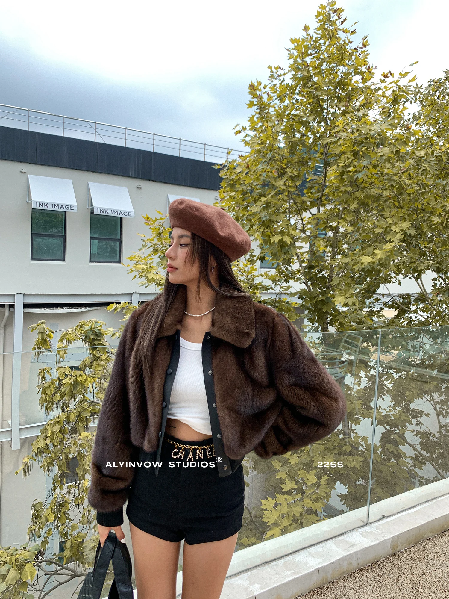 HDHOHR 여성용 천연 밍크 모피 코트, 진짜 밍크 모피 코트, 럭셔리 고품질, 따뜻한 두꺼운 겨울 패션 모피 재킷, 2023 신상