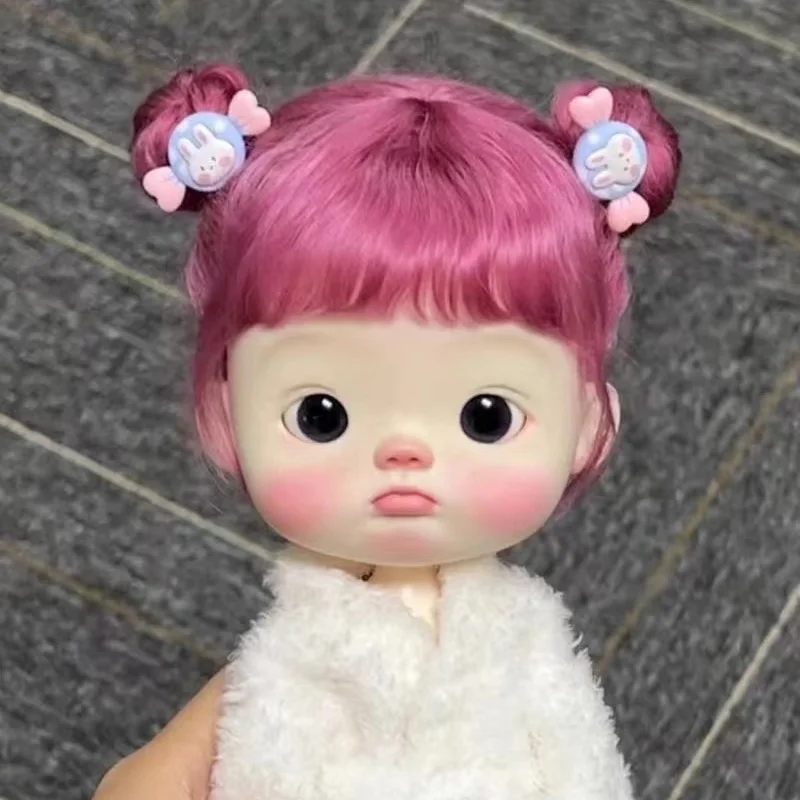 Blyth doll wig soft wavy curving air bangs Long hair Short hair High Ponytail for Big Size Head Doll DianDian Wig 9-10 inch