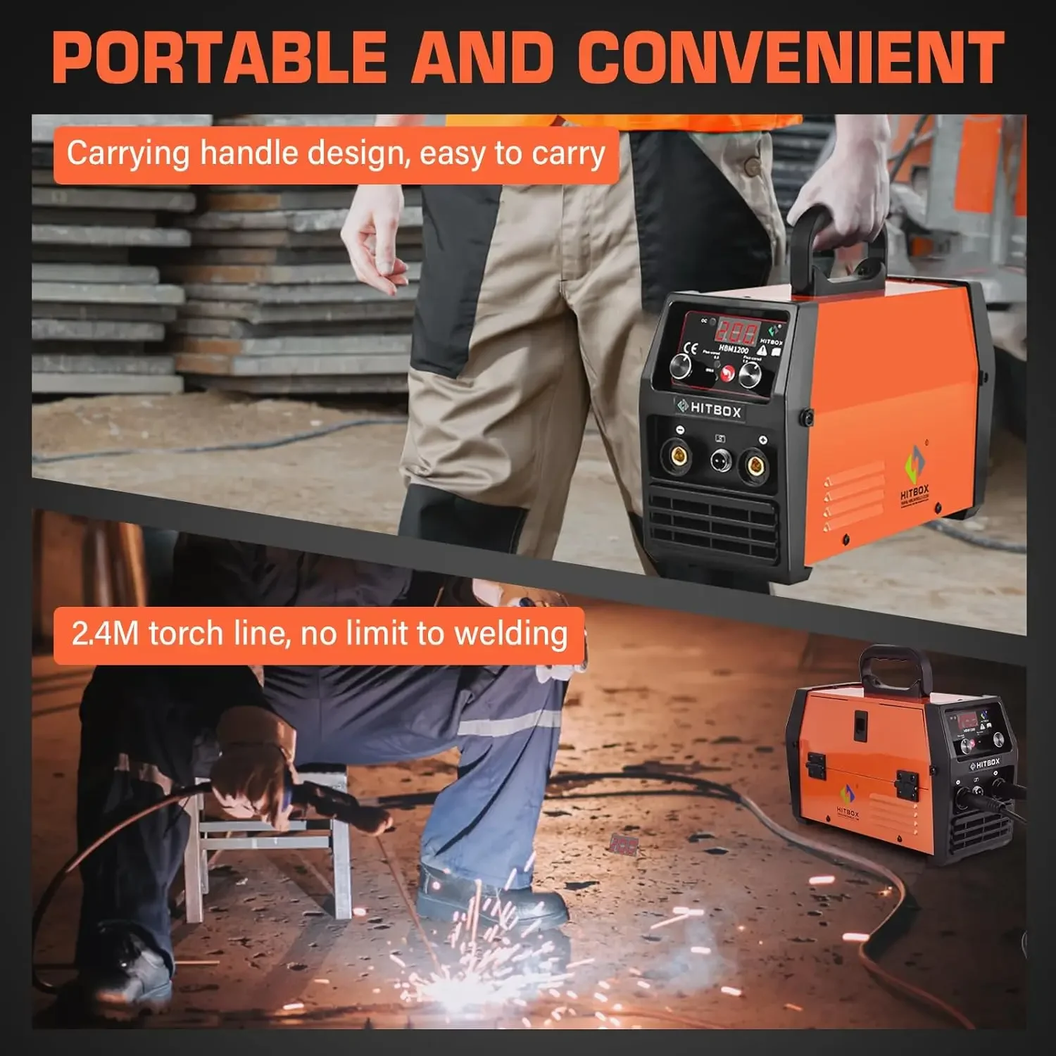 140A MIG Welder Gasless, 110V/220V Dual Voltage Flux Core Welder Flux MIG/Lift TIG/Stick 3 In 1 Synergy MIG Welding Machine 5
