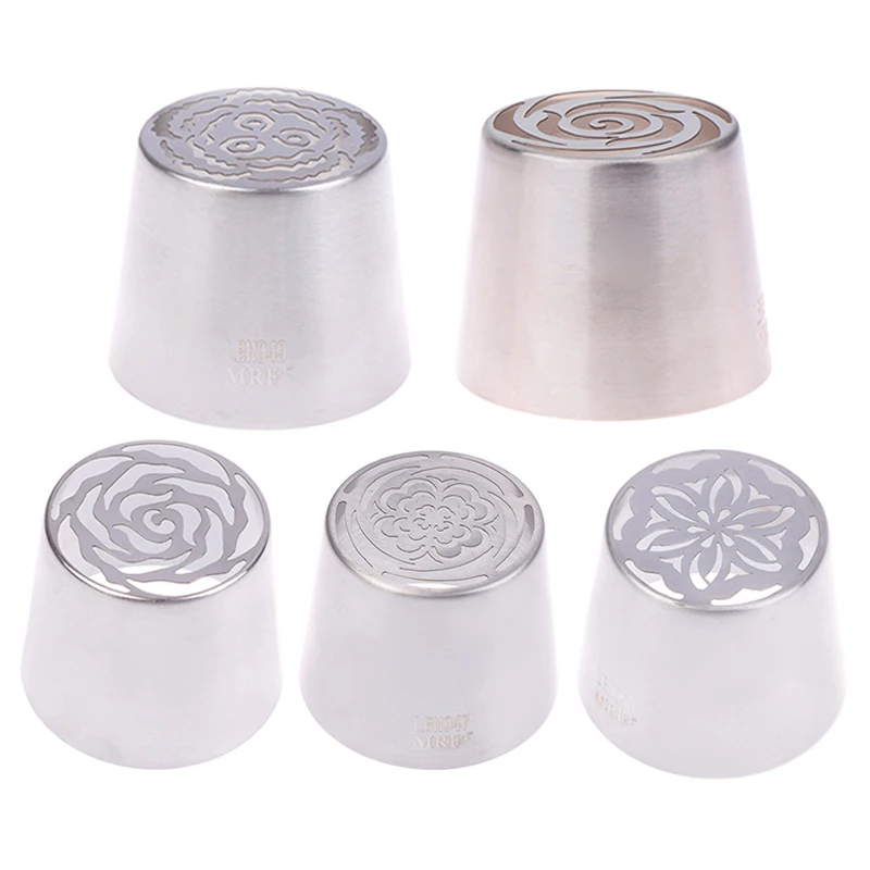 SL50 Stainless Steel Russian Icing Piping Nozzles DIY Pastry Cake Cream Decorating Tips Cupcake Baking Tools 1Pc cake decoration cake decorations baking decorations pastry nozzles cake decorating tools baking supply