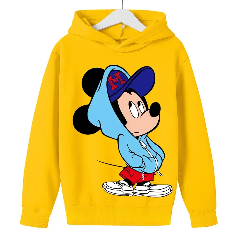 thumbnail image 1 of Sudadera con capucha de Mickey Mouse, sudadera con capucha de Disney Minnie Mouse para niñas y niños, ropa para bebés, tops, suéter lindo para niños, ropa de primavera, 1 of 5