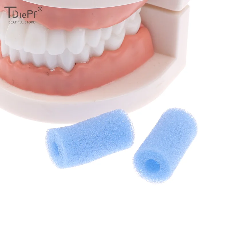 50Pcs 스폰지 일회용 치과 흡입 튜브 스폰지 보호 스폰지 부드러운 타액 멸균 치과 수술 용품 재료